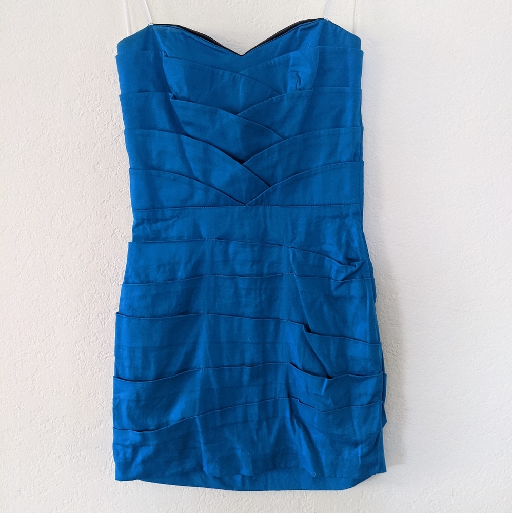 Blue Strapless Dress